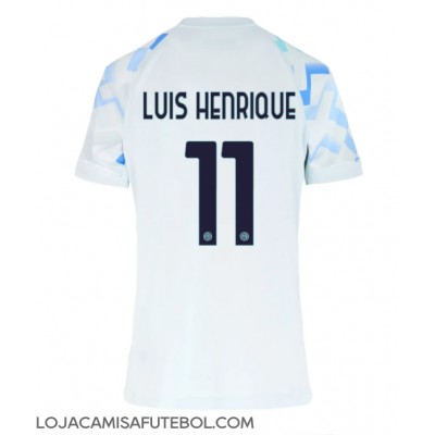 Camisa de Futebol Inter Milan Luis Henrique #11 Equipamento Secundário Mulheres 2025-26 Manga Curta Camisa de Futebol Inter Milan Luis Henrique #11 Equipamento Secundário Mulheres 2025-26 Manga Curta
